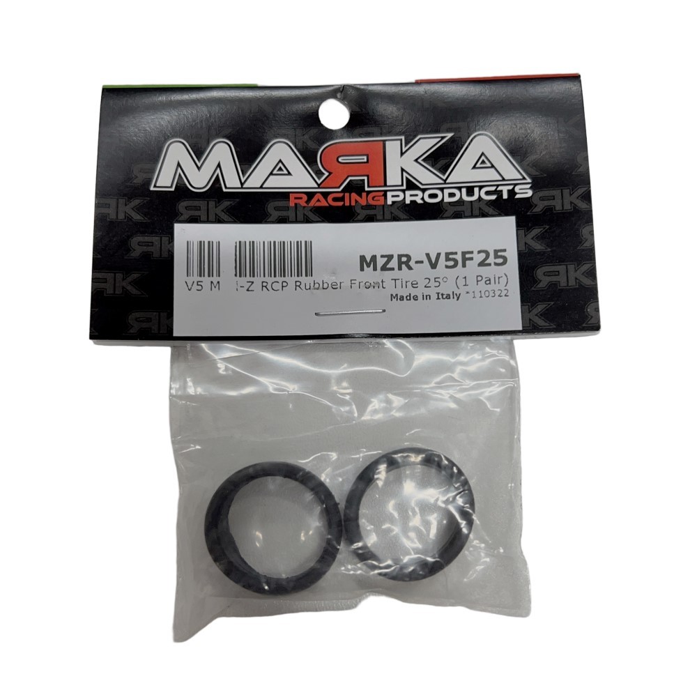 MARKA V5 MINI-Z RCP RUBBER FRONT TIRE 25° - SOFT (1 Pair) MZR-V5F25