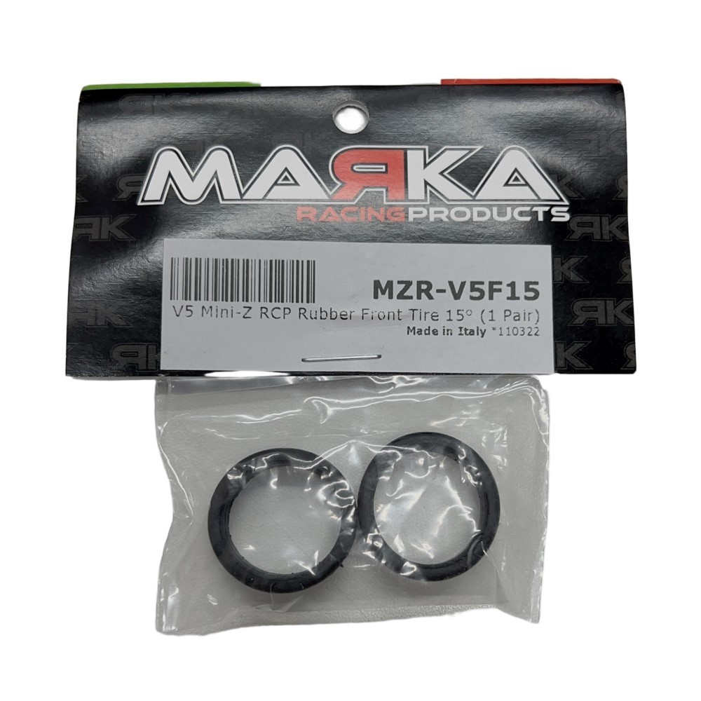 MARKA V5 MINI-Z RCP RUBBER FRONT TIRE 15° - SOFT (1 Pair) MZR-V5F15