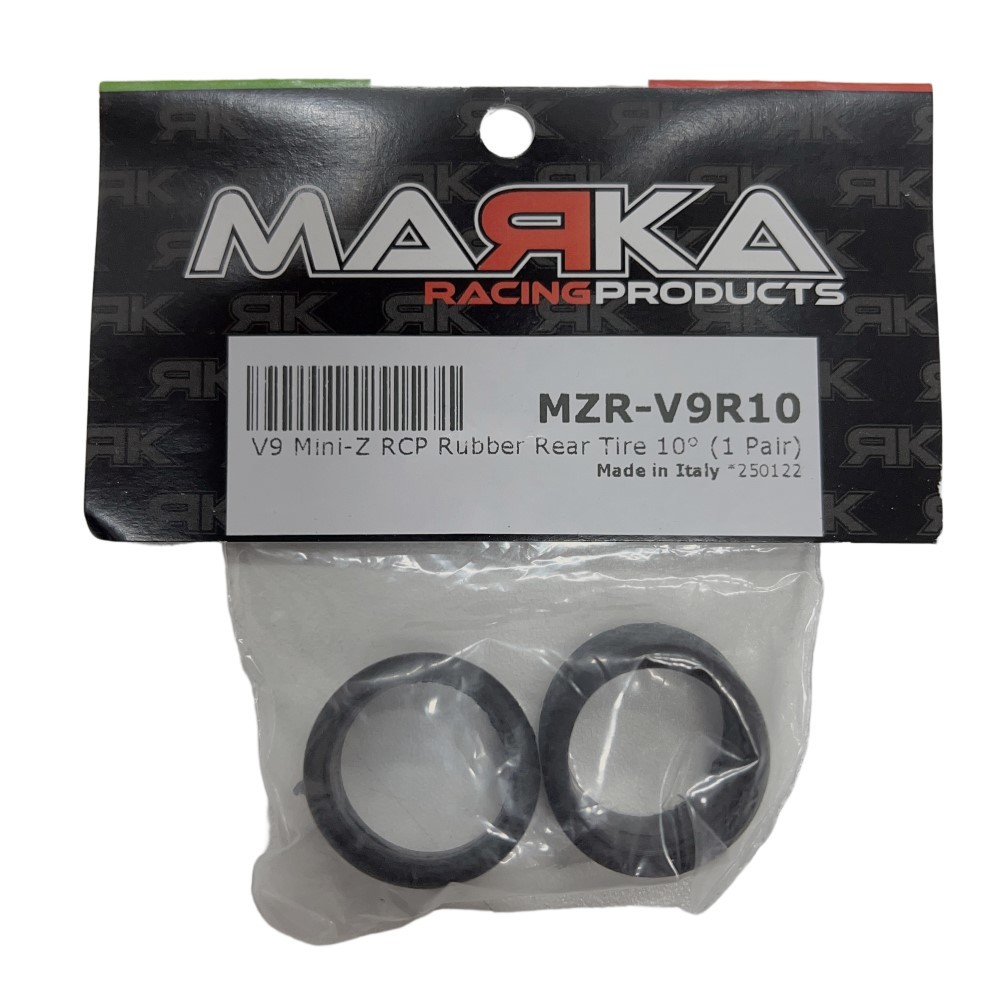 MARKA V9 MINI-Z RCP RUBBER REAR TIRE 10° (1 PAIR) MZR-V9R10