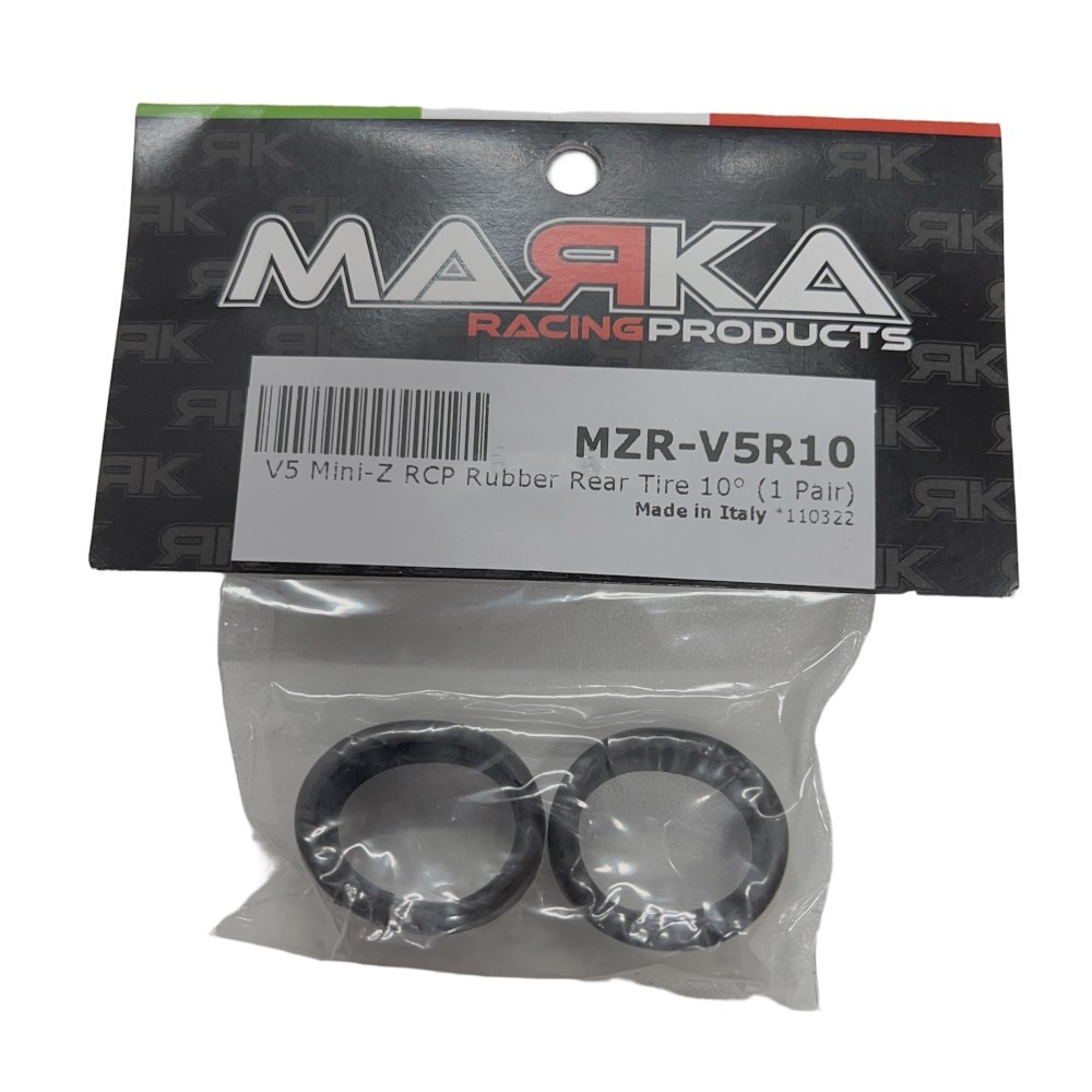 MARKA V5 MINI-Z RCP RUBBER REAR TIRE 10° (1 PAIR) MZR-V5R10
