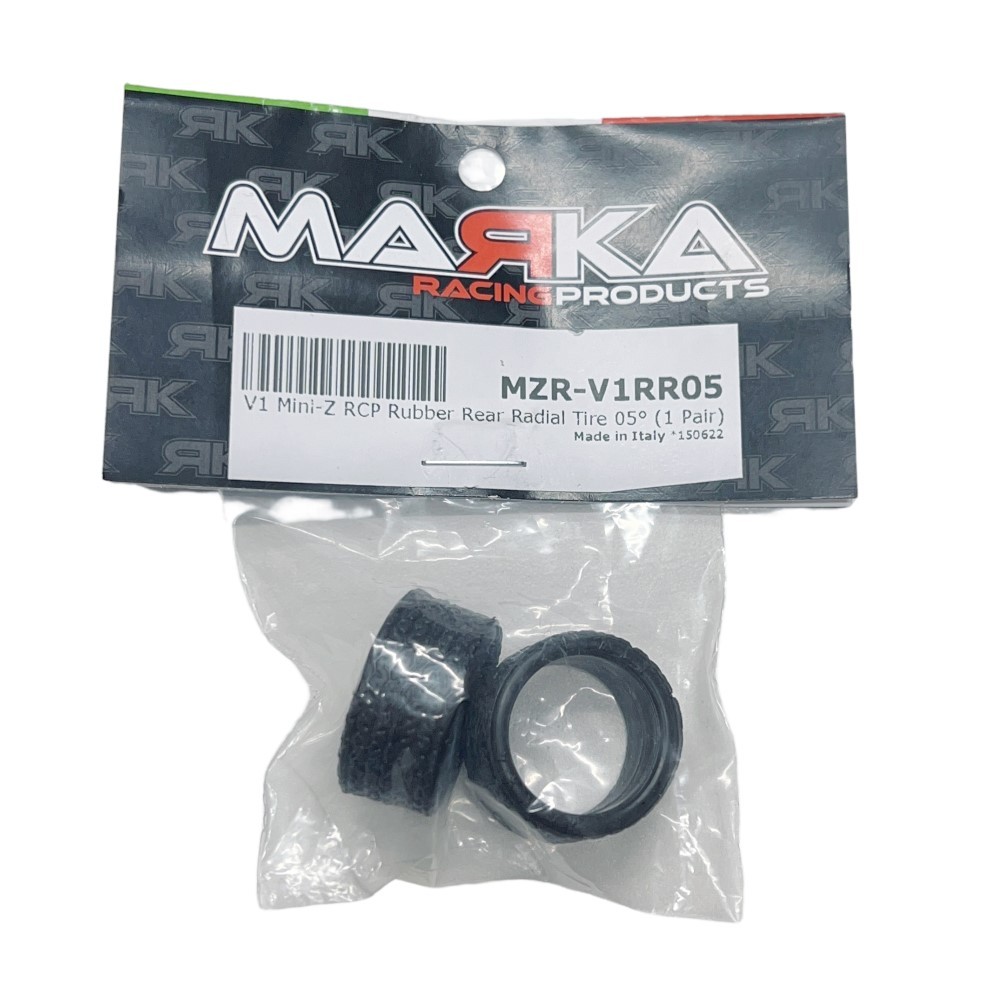 MARKA V1 MINI-Z RCP RUBBER REAR TIRE 5° (1 PAIR) MZR-V1RR05