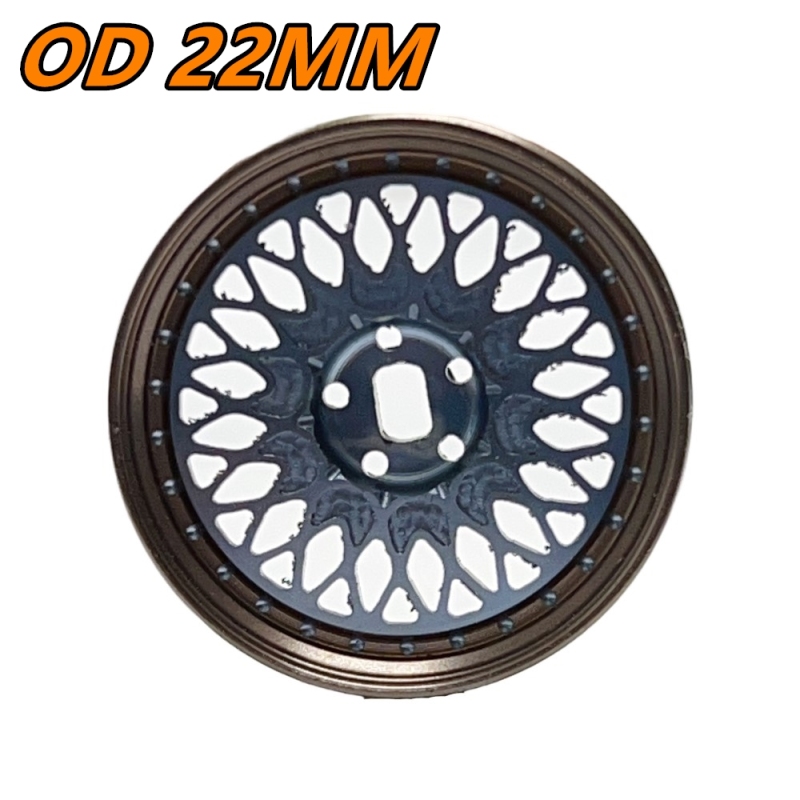 1/24 1/28 MINI-Z AWD BBS CNC Metal Wheel 4PCS Two-color Copper Titanium (OD 22mm) GT55racing  T-MMB22-GT