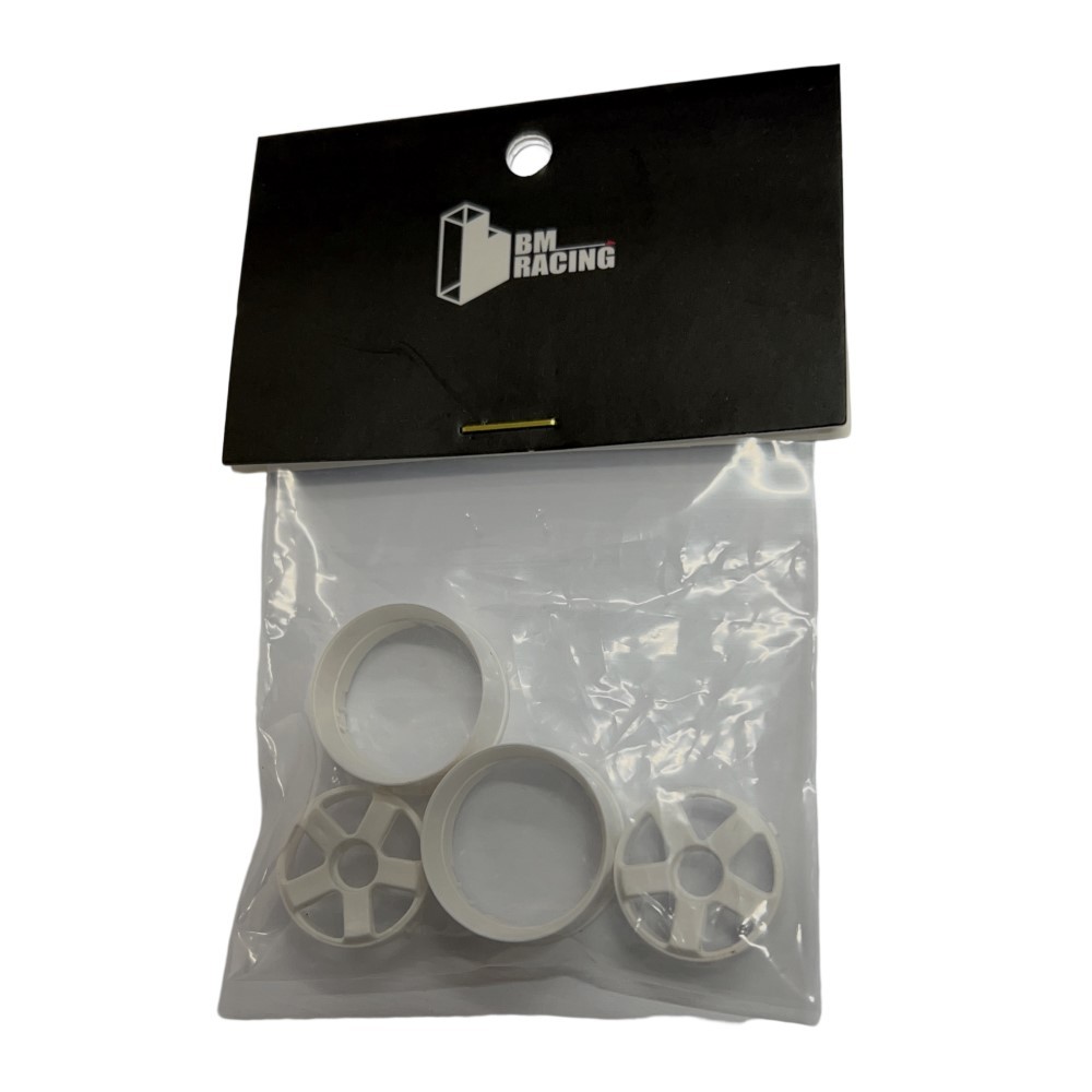 BM RACING BMR-X 22MM 026-1 OFFSET CHANGEABLE 5 SPOKE RIM 2 PCS WHITE BMRX026-1W
