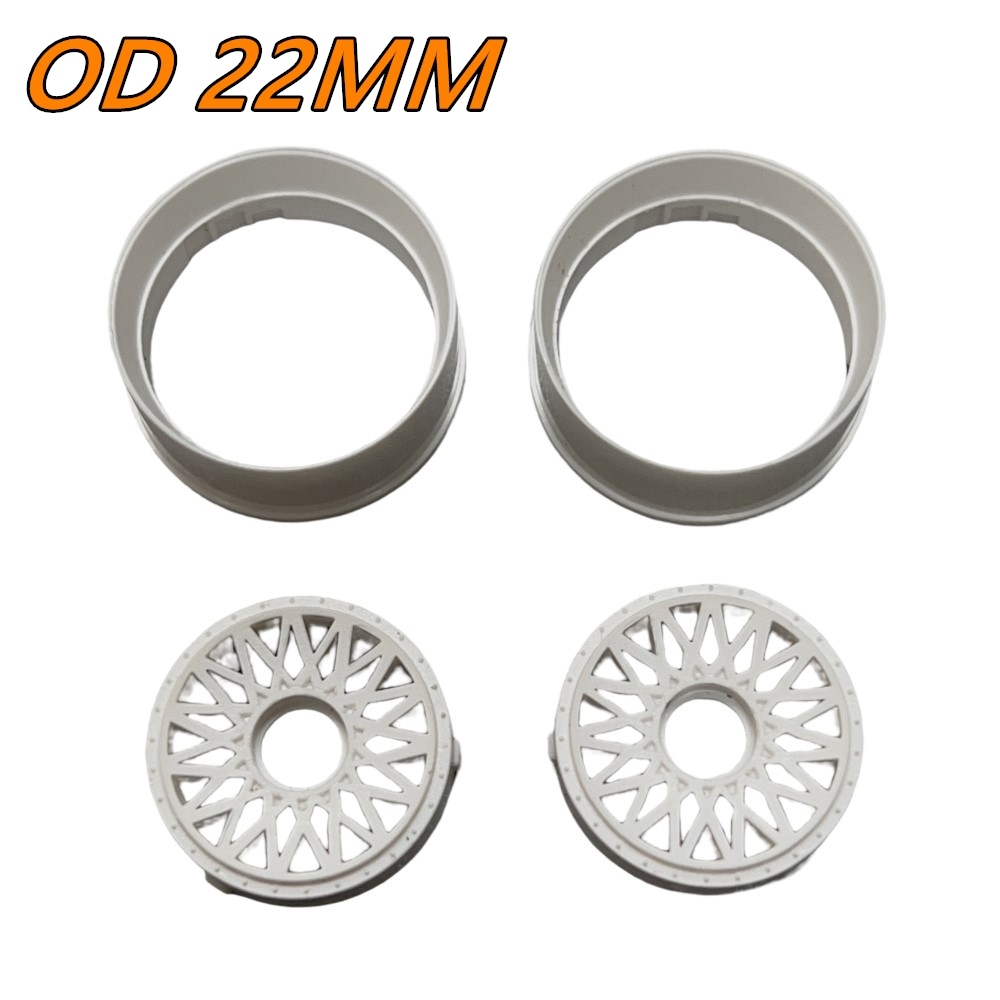 BM RACING BMR-X 22MM 026-1 OFFSET CHANGEABLE BBS MESH RIM 2 PCS WHITE BMRX026-3W
