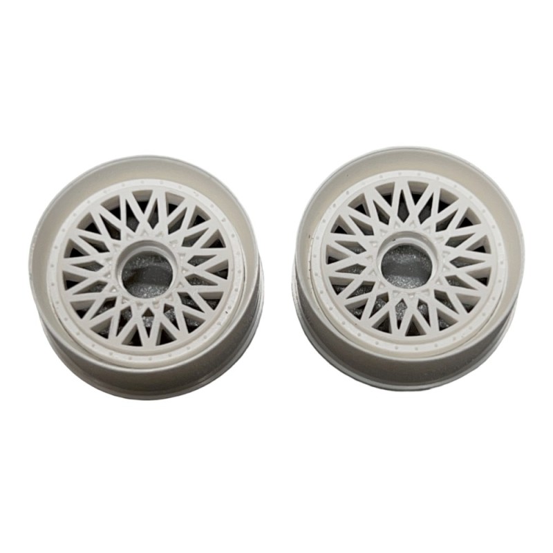 BM RACING BMR-X 22MM 026-1 OFFSET CHANGEABLE BBS MESH RIM 2 PCS WHITE BMRX026-3W