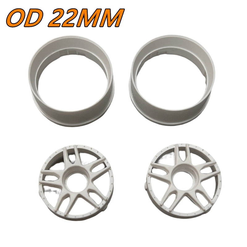 BM RACING BMR-X 22MM 026-1 OFFSET CHANGEABLE SPLIT 5 SPOKE RIM 2 PCS WHITE BMRX026-2W