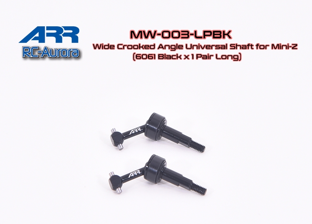 RC-Aurora ARR Wide Crooked CVD Black Long 10.5MM For Mini-Z  MW-003-LPBK