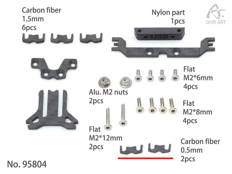 (Pre-sale)  Drift ART DA3 1/28 Body Mount Set 95804