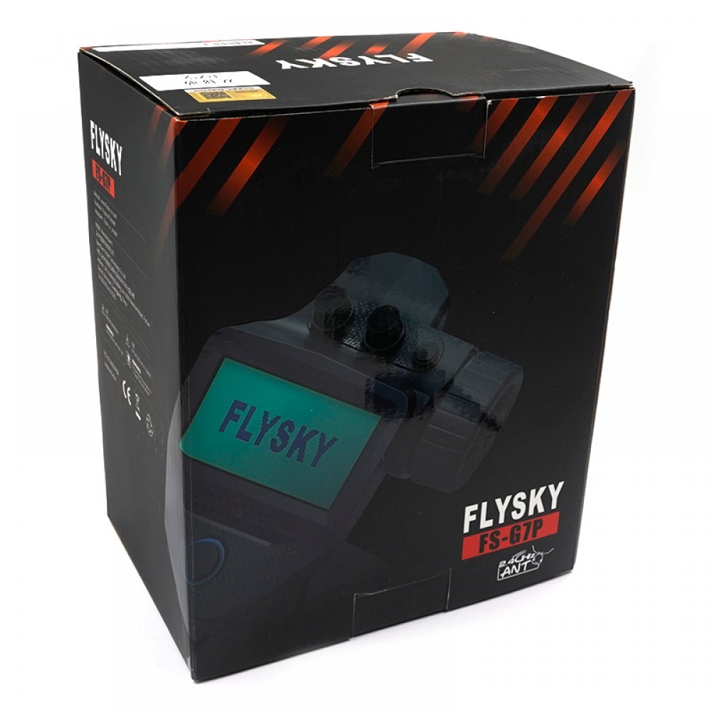 FLYSKY FS-G7P 2.4GHZ TRANSMITTER 7-CHANNEL REMOTE CONTROLLER W/ R7P RECEIVER X2 FS-G7P