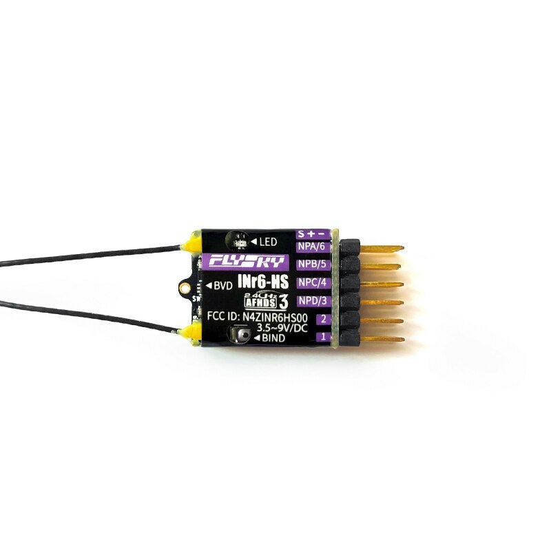FLYSKY INr6-HS 2.4G 6CH AFHDS 3 Receiver Built-in Height Sensor Newports Interface PWM PPM I.BUS I.BUS2 S.BUS for PL18 RC Glider INr6-HS