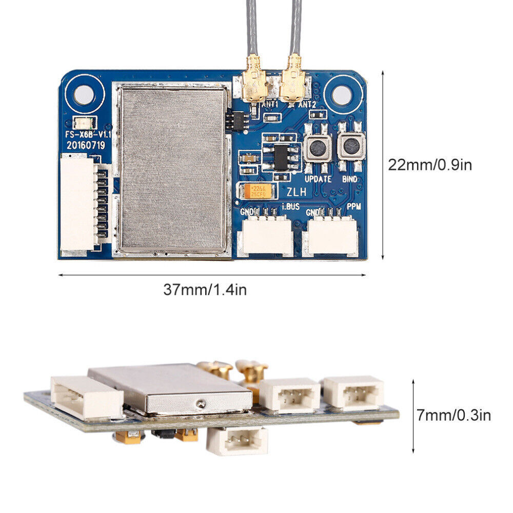 FLYSKY FS-X6B 3-Channel AFHDS 2A Receiver For FS-i10 FS-i6X FPV Racing Drone Transmitter FS-X6B