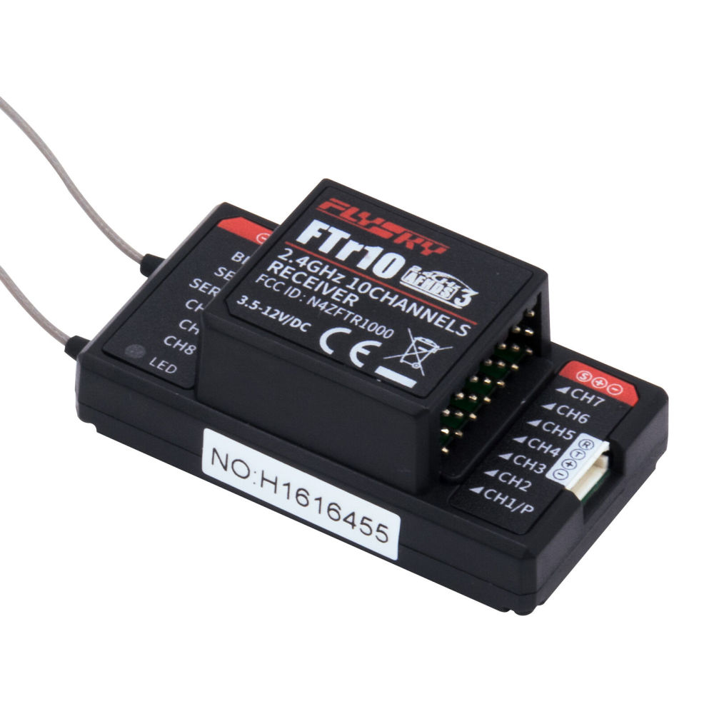 FlySky FTR10 RC Receiver 2.4G 10CH AFHDS 3 Dual Antenna Support I-BUS/S-BUS P7U2