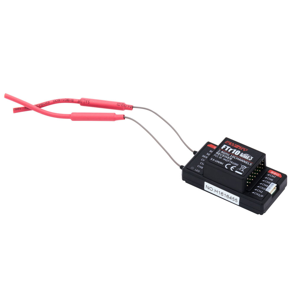 FlySky FTR10 RC Receiver 2.4G 10CH AFHDS 3 Dual Antenna Support I-BUS/S-BUS P7U2