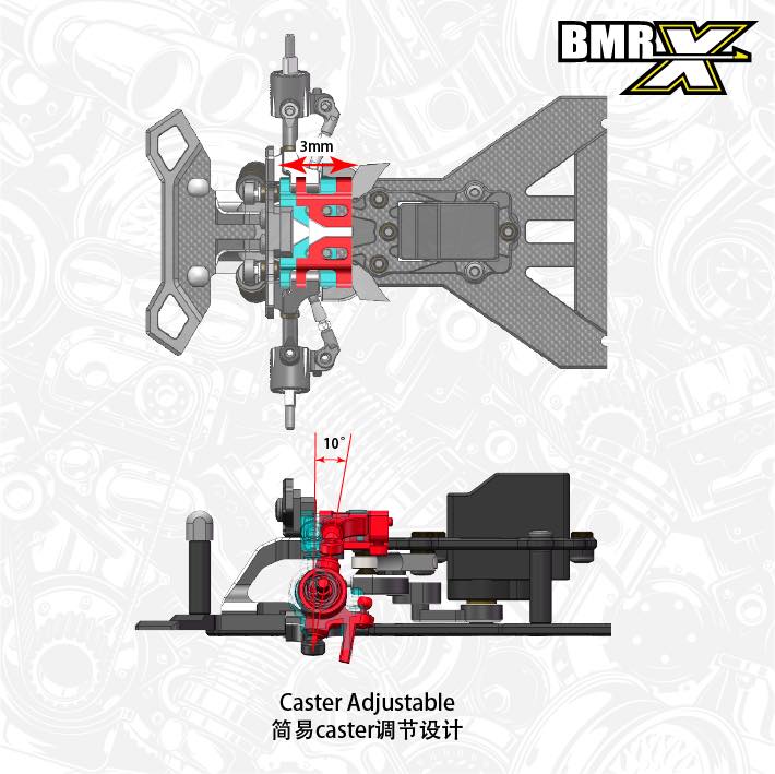 Bm Racing BM RACING 1/24 BMR-X PRO RWD RC Drift Chassis ( not included wheels ...