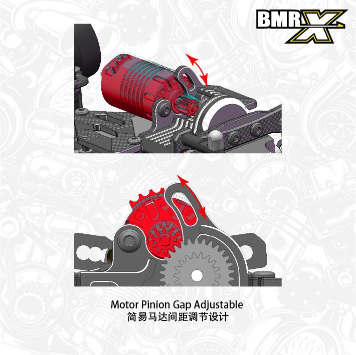 BM RACING 1/24 BMR-X PRO RWD RC Drift Chassis ( not included wheels ...