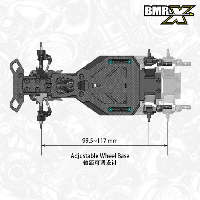 B&m Racing Rc Car BM RACING 1/24 BMR-X PRO RWD RC Drift Chassis ( not included wheels ...