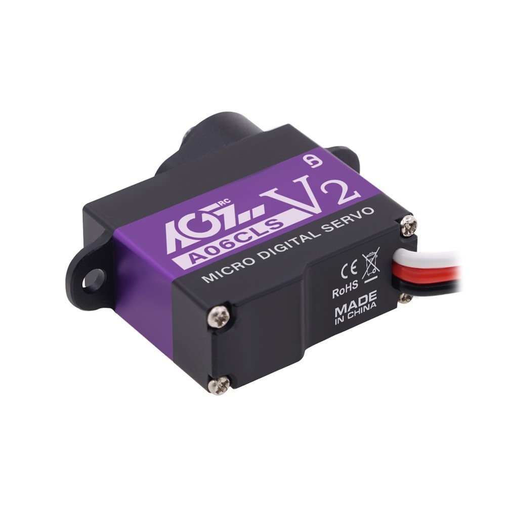 AGFRC A06CLS V2 Aluminum Case 20T High Precision 3KG 0.052Sec MG 7g Micro Digital Servo for Mini Size Airplane Car A06CLS V2 (20T)