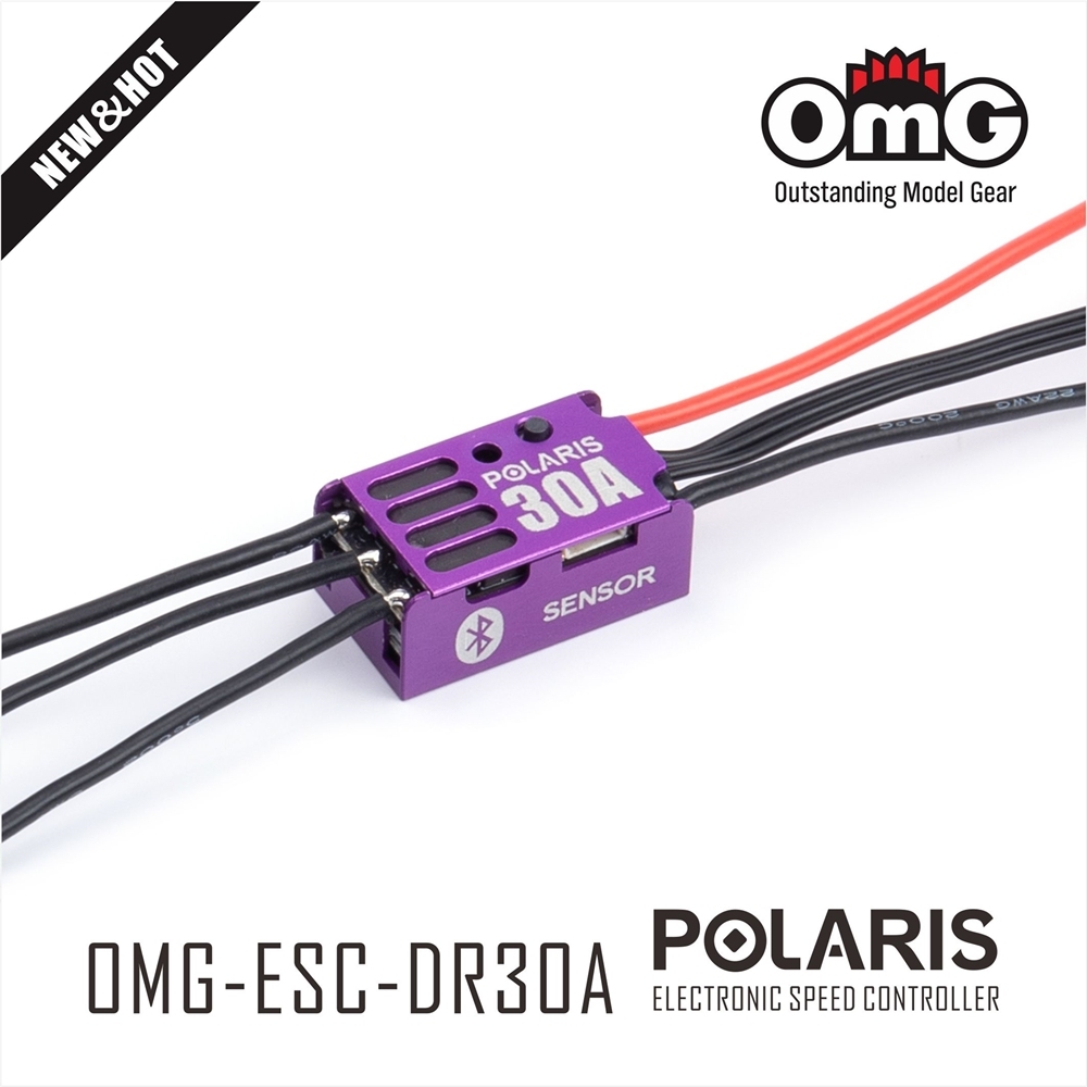 OMG Sensored Brushless Electronic Speed Controller Car For 1/24th 1/27th 1/28th Drifting And Racing RC Cars OMG-POLARIS DR-30A