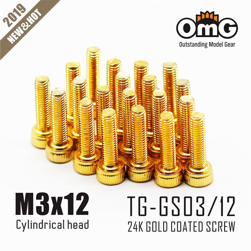 12.9 Class Screws Of Stainless Steel Gold Plated  (20 pcs/pack ) TG-GS03/12