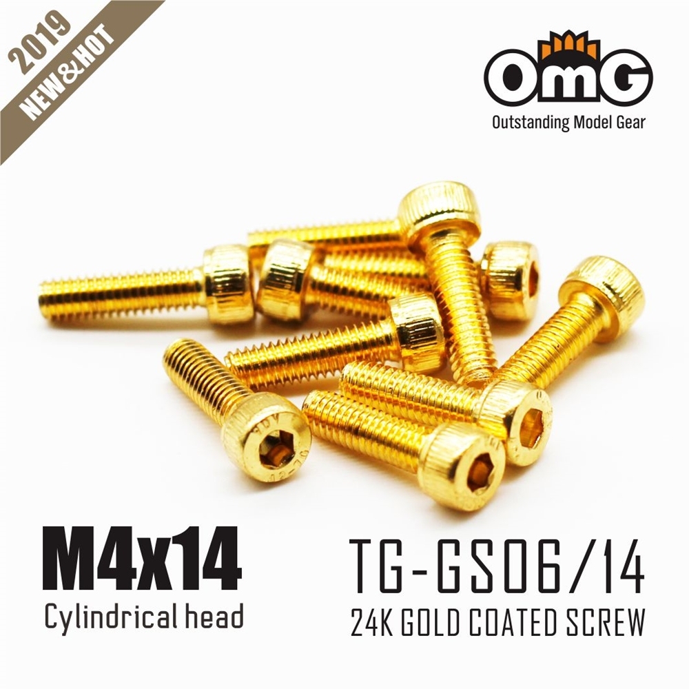 12.9 Class Screws Of Stainless Steel Gold Plated  (10 pcs/pack ) TG-GS03/14