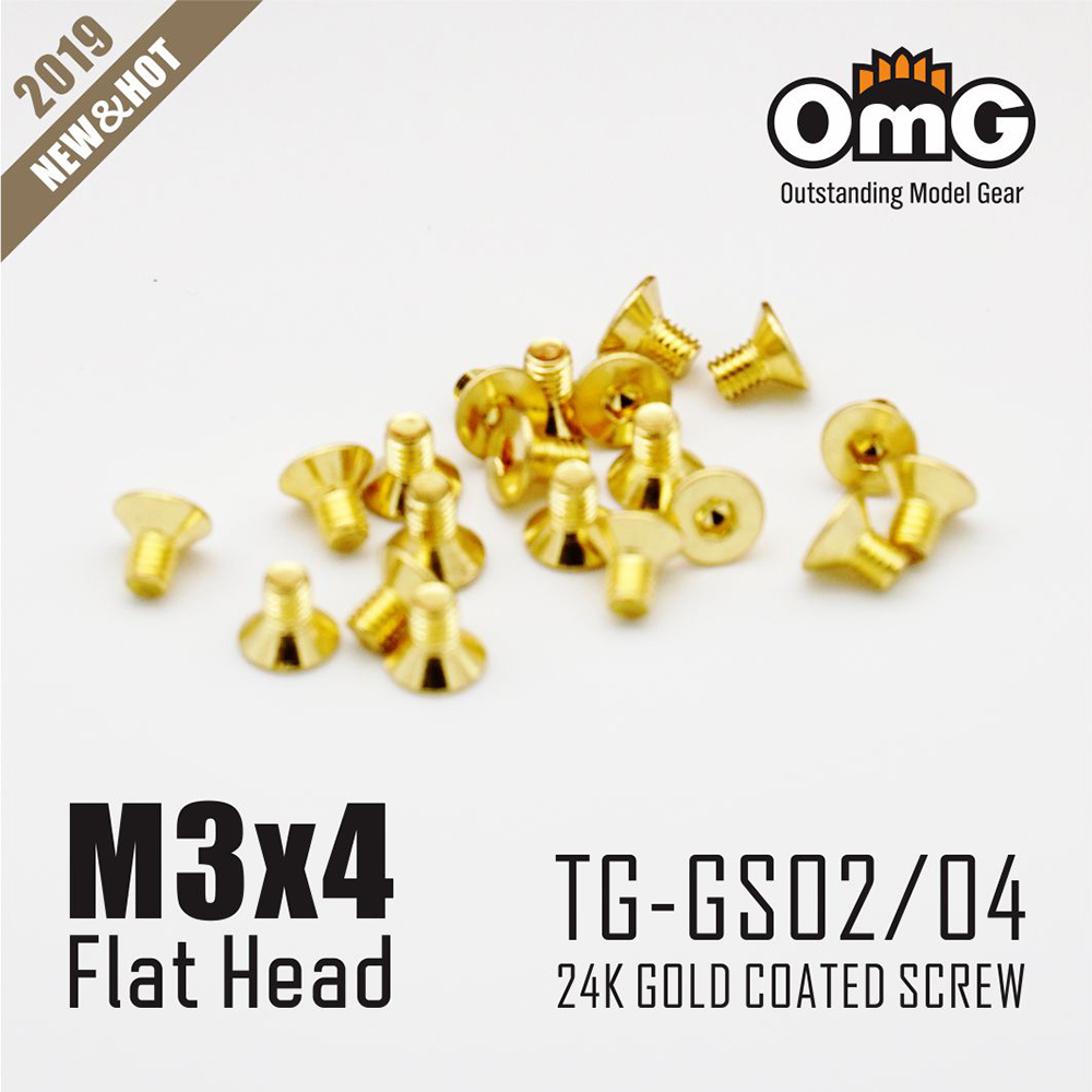 12.9 Class Screws Of Stainless Steel Gold Plated  (20 pcs/pack ) TG-GS02/04