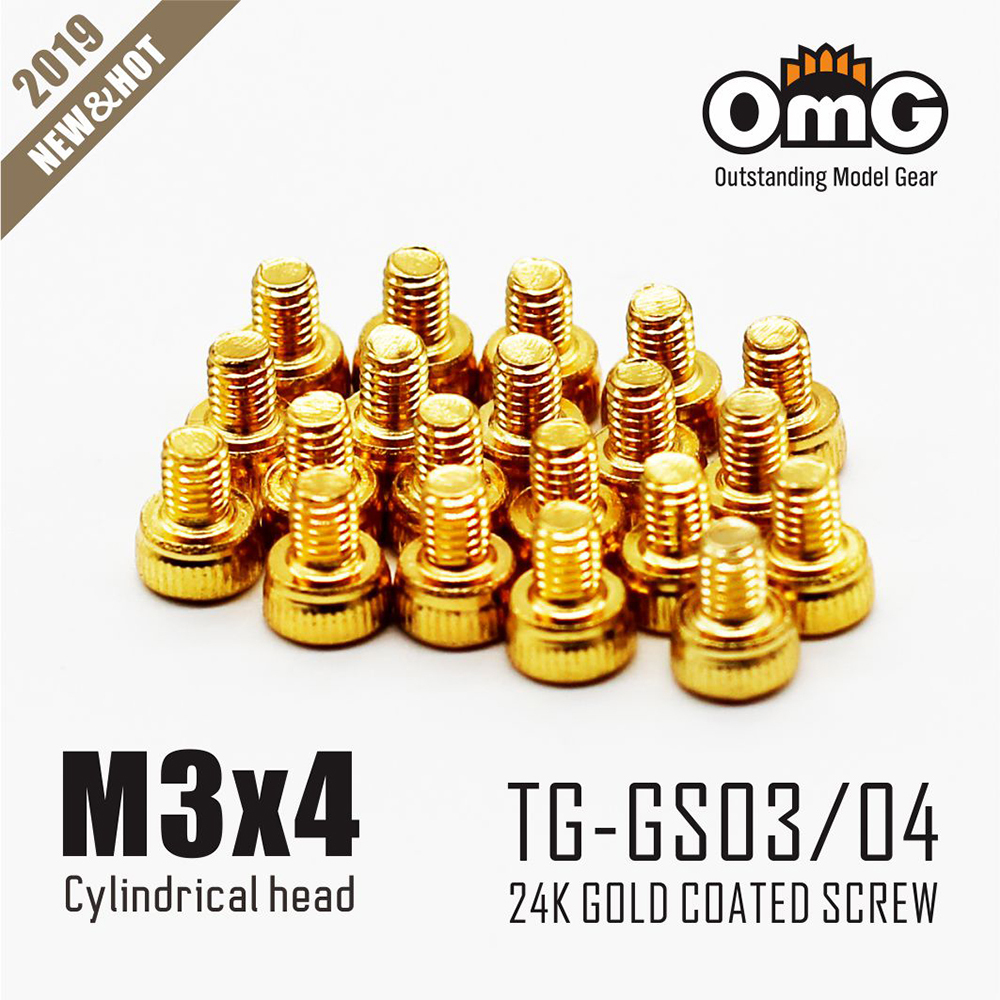 12.9 Class Screws Of Stainless Steel Gold Plated  (20 pcs/pack ) TG-GS03/04