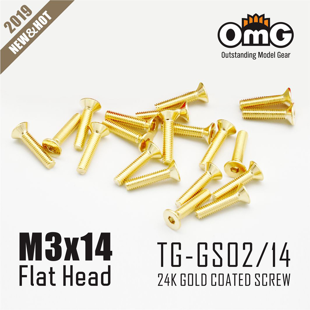 12.9 Class Screws Of Stainless Steel Gold Plated  (20 pcs/pack)  TG-GS02/14