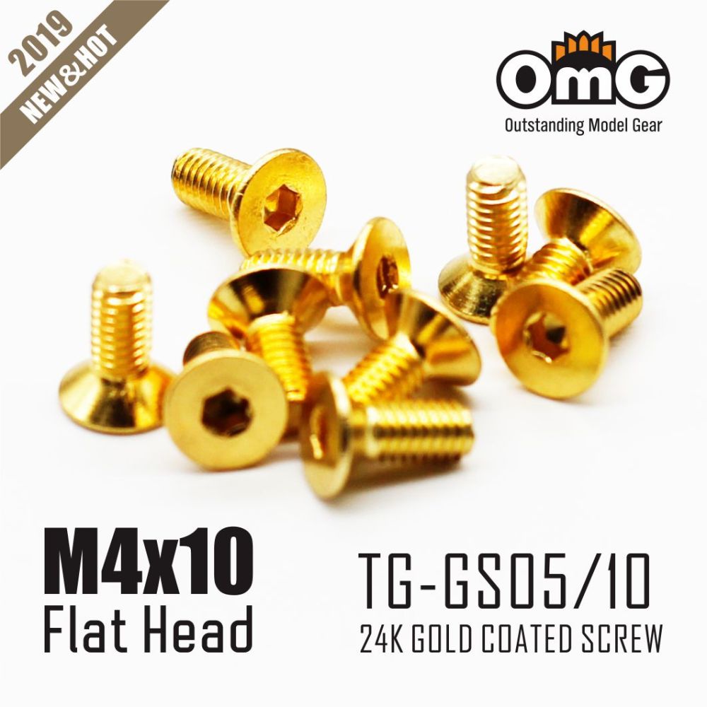 12.9 Class Screws Of Stainless Steel Gold Plated  (10 pcs/pack)  TG-GS05/10