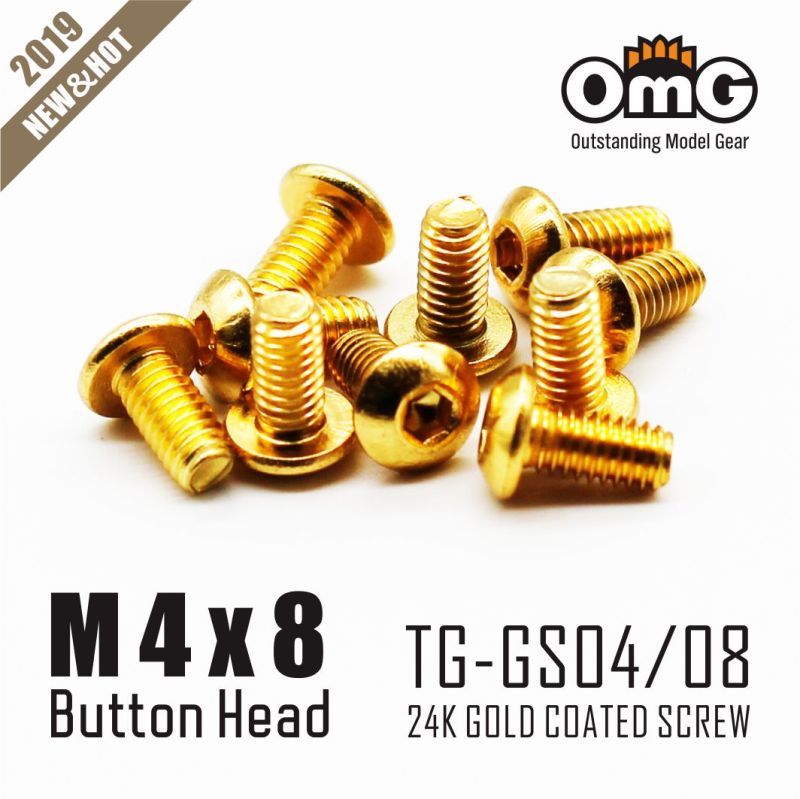12.9 Class Screws Of Stainless Steel Gold Plated  (10 pcs/pack)  TG-GS04/08