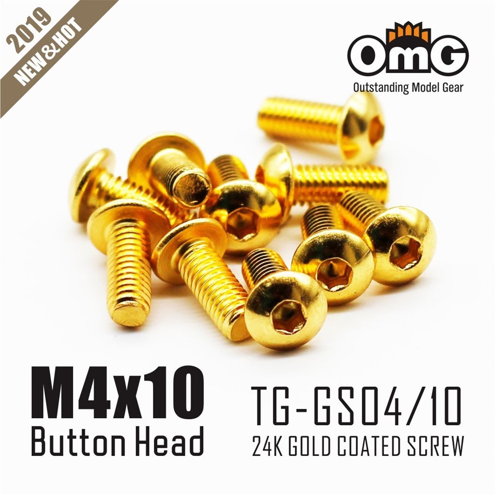 12.9 Class Screws Of Stainless Steel Gold Plated  (10 pcs/pack)  TG-GS04/10