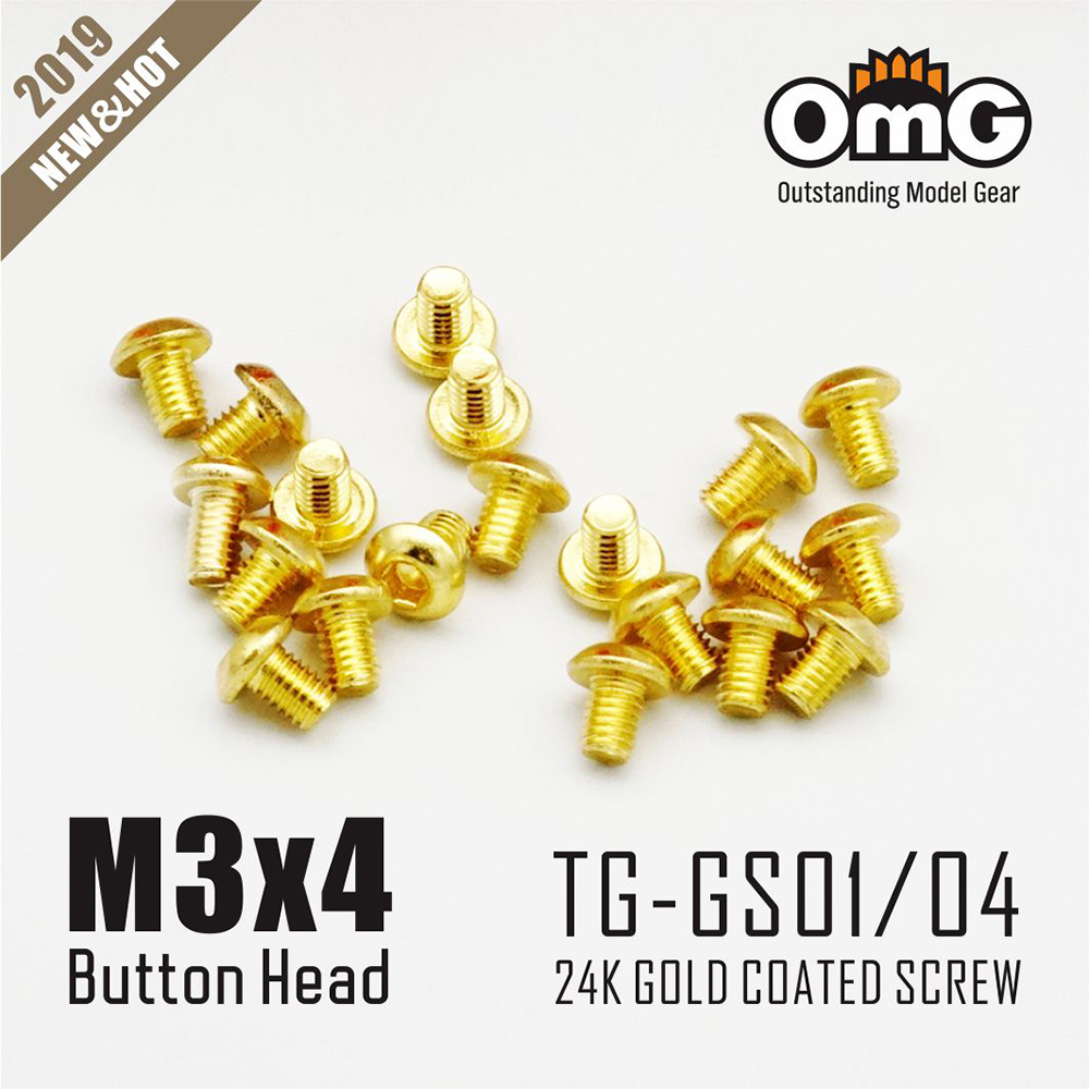 12.9 Class Screws Of Stainless Steel Gold Plated  (20 pcs/pack)  TG-GS01/04