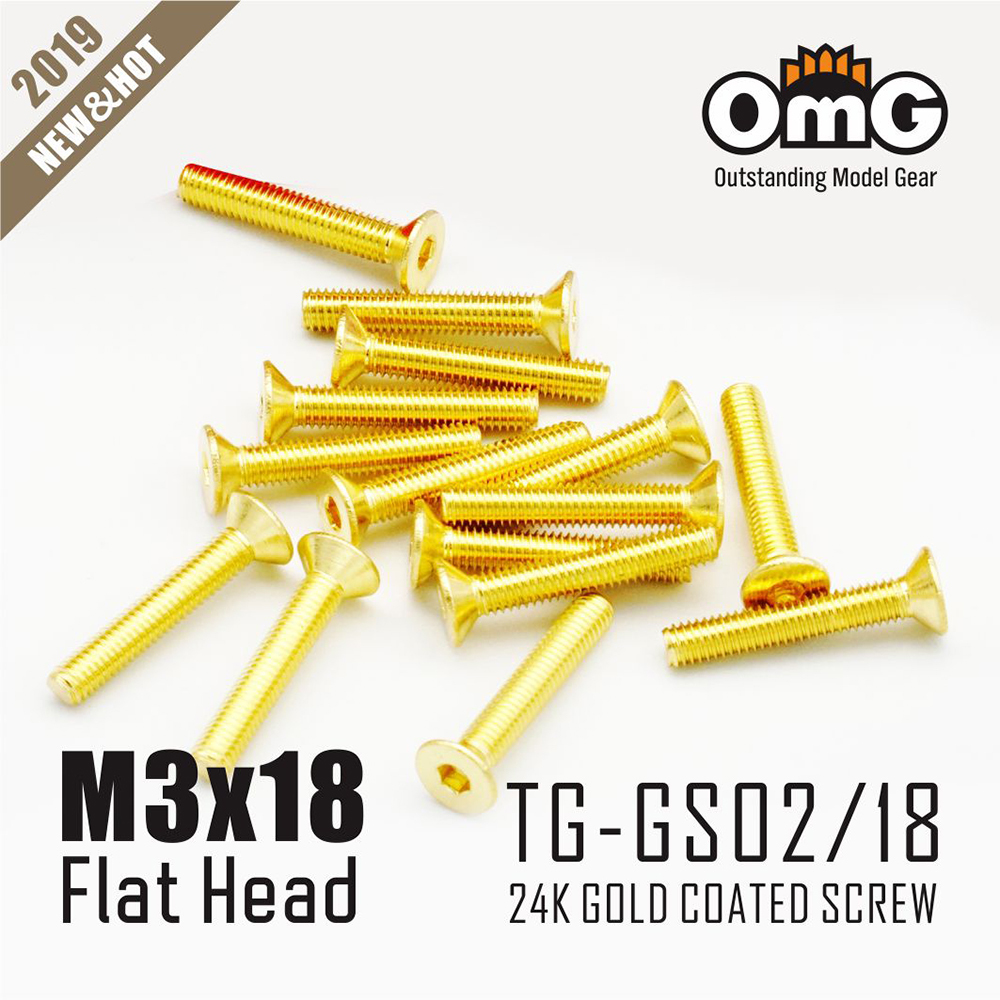 12.9 Class Screws Of Stainless Steel Gold Plated  (10 pcs/pack)  TG-GS02/18