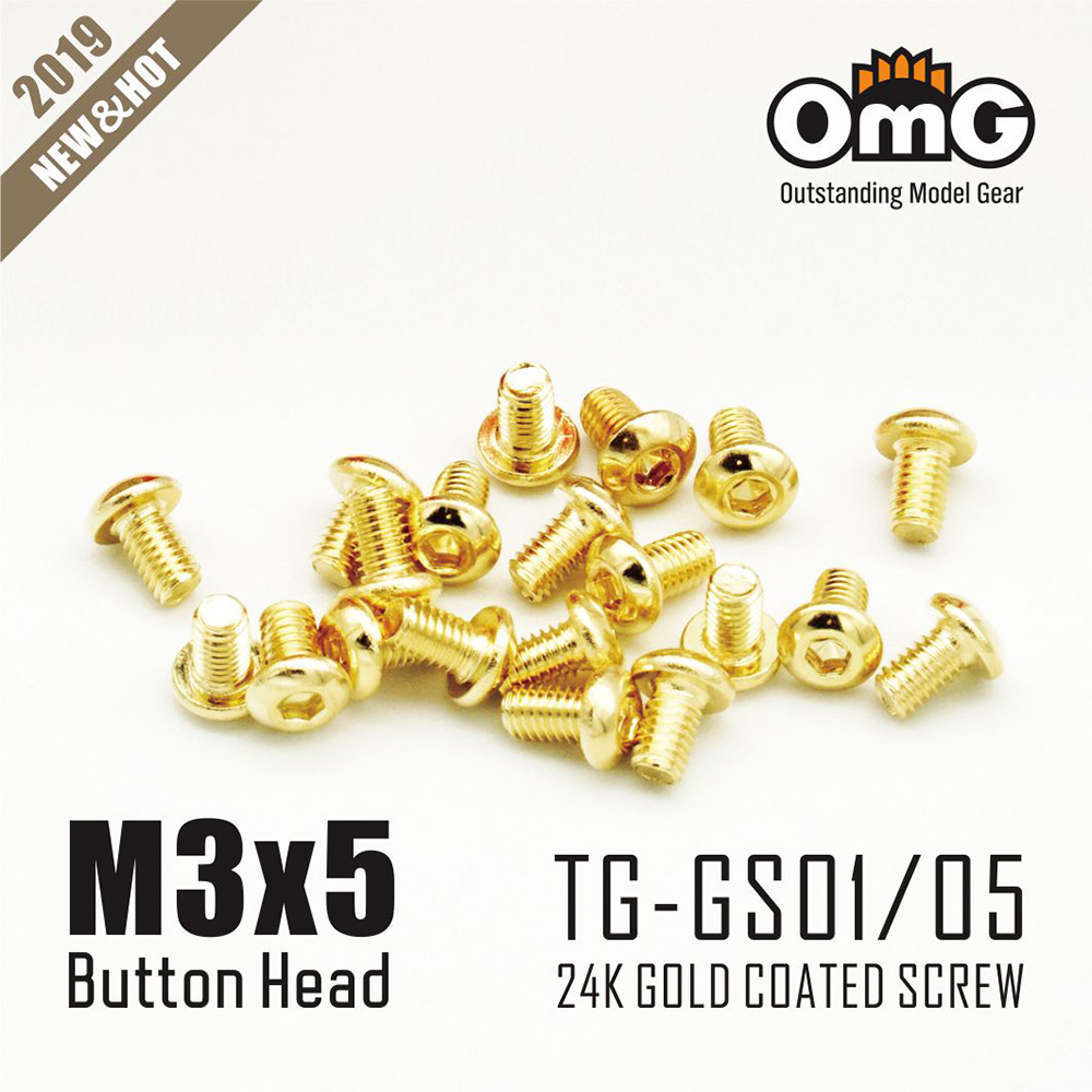 12.9 Class Screws Of Stainless Steel Gold Plated  (20 pcs/pack)  TG-GS01/05