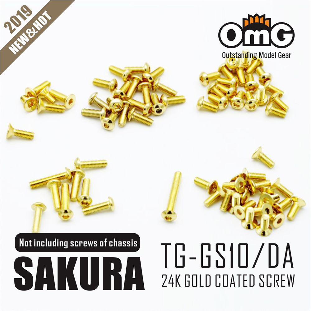 Golden Screw Kit For Sakura D4 (AWD without Chassis Screws) TG-GS10/DA