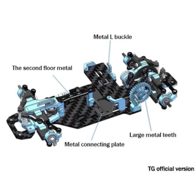 TG RACING 1/24 1/28 RWD Drift Car KIT Formal Edition Without
