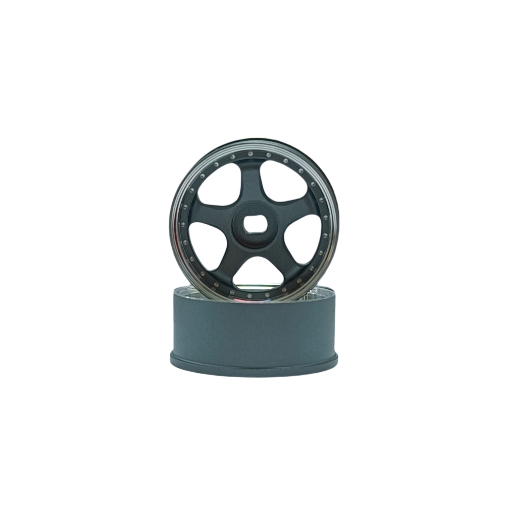 LS Studio LSD 1/27 CNC AWD Wheel (OD 20MM) Grey 2PCS