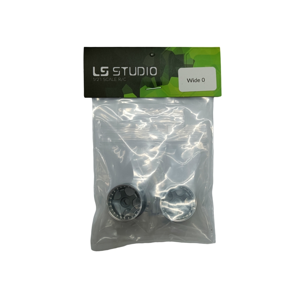 LS Studio LSD 1/27 CNC AWD Wheel (OD 20MM) Grey 2PCS