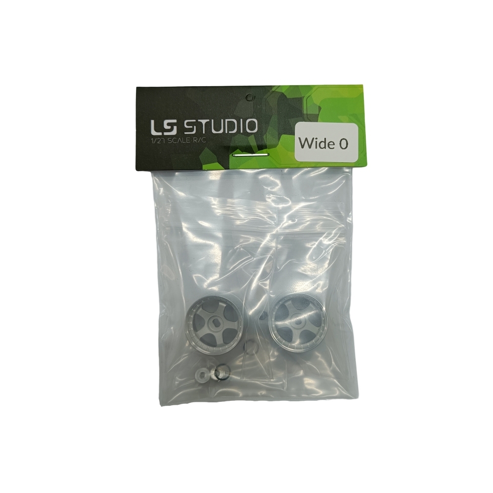 LS Studio LSD 1/27 CNC AWD Wheel (OD 20MM) Silver 2PCS