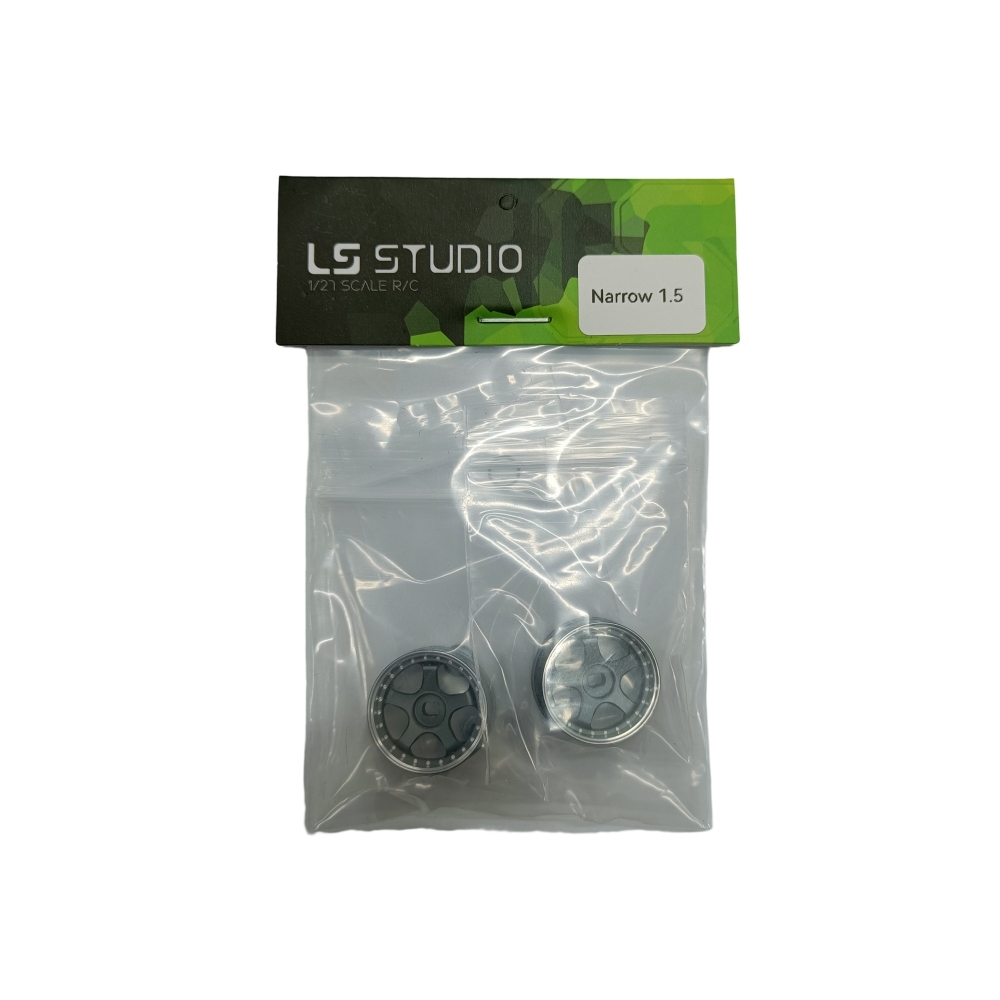 LS Studio LSD 1/27 CNC AWD Wheel (OD 20MM) Grey 2PCS