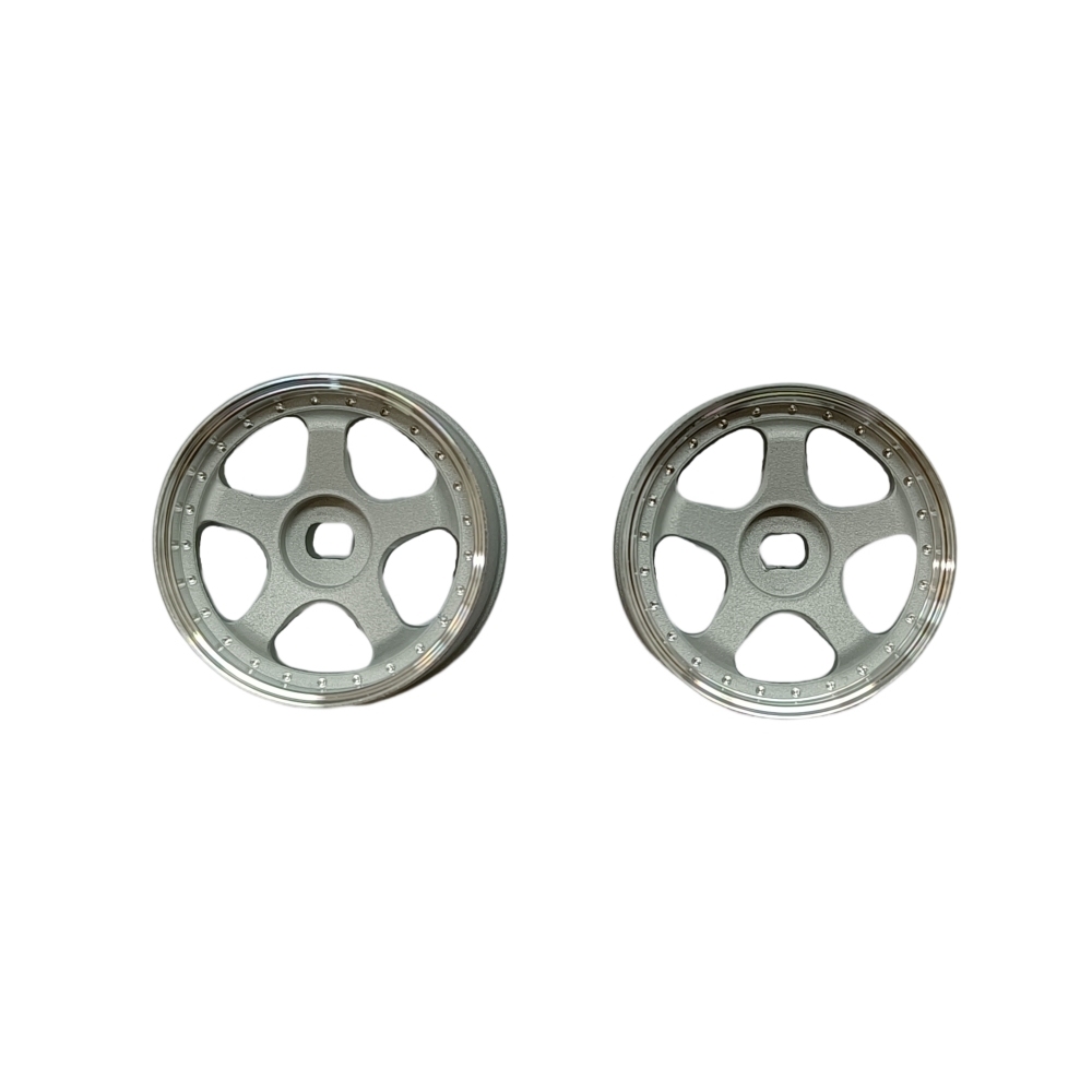 LS Studio LSD 1/27 CNC AWD Wheel (OD 20MM) Silver 2PCS