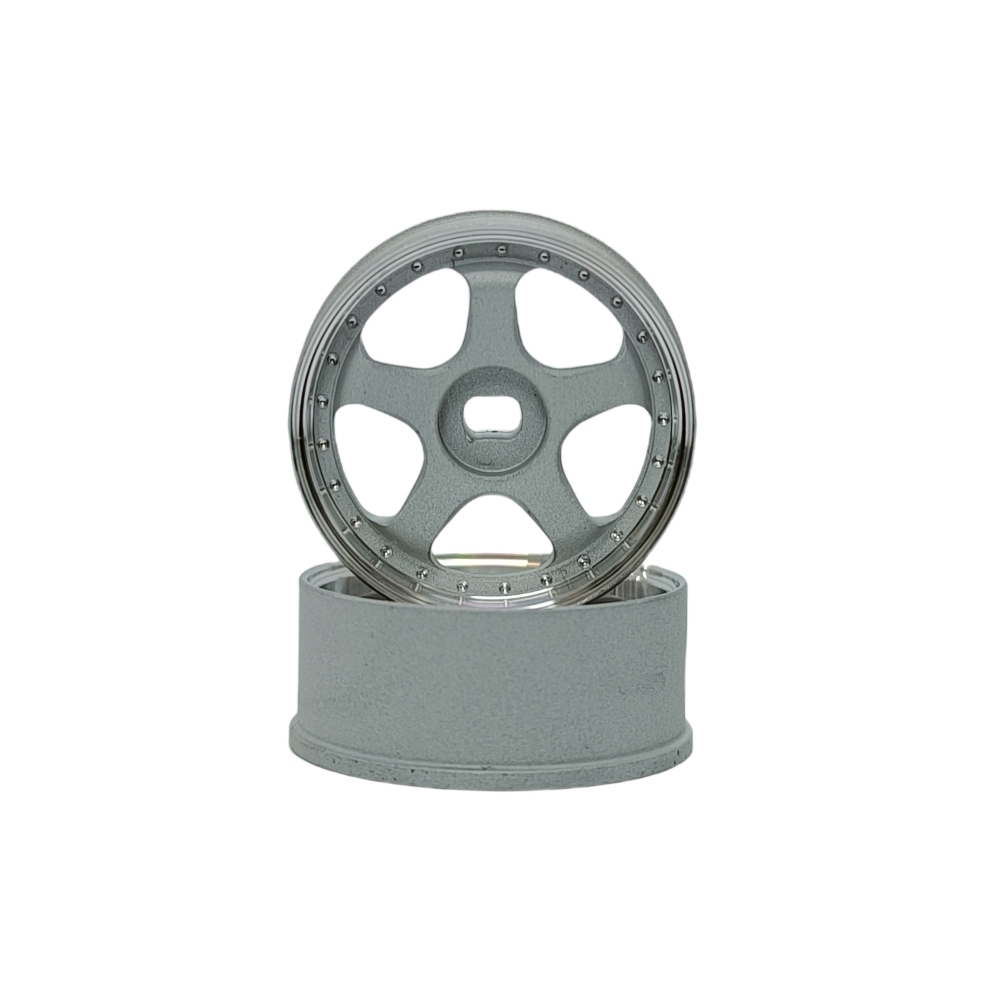 LS Studio LSD 1/27 CNC AWD Wheel (OD 20MM) Silver 2PCS