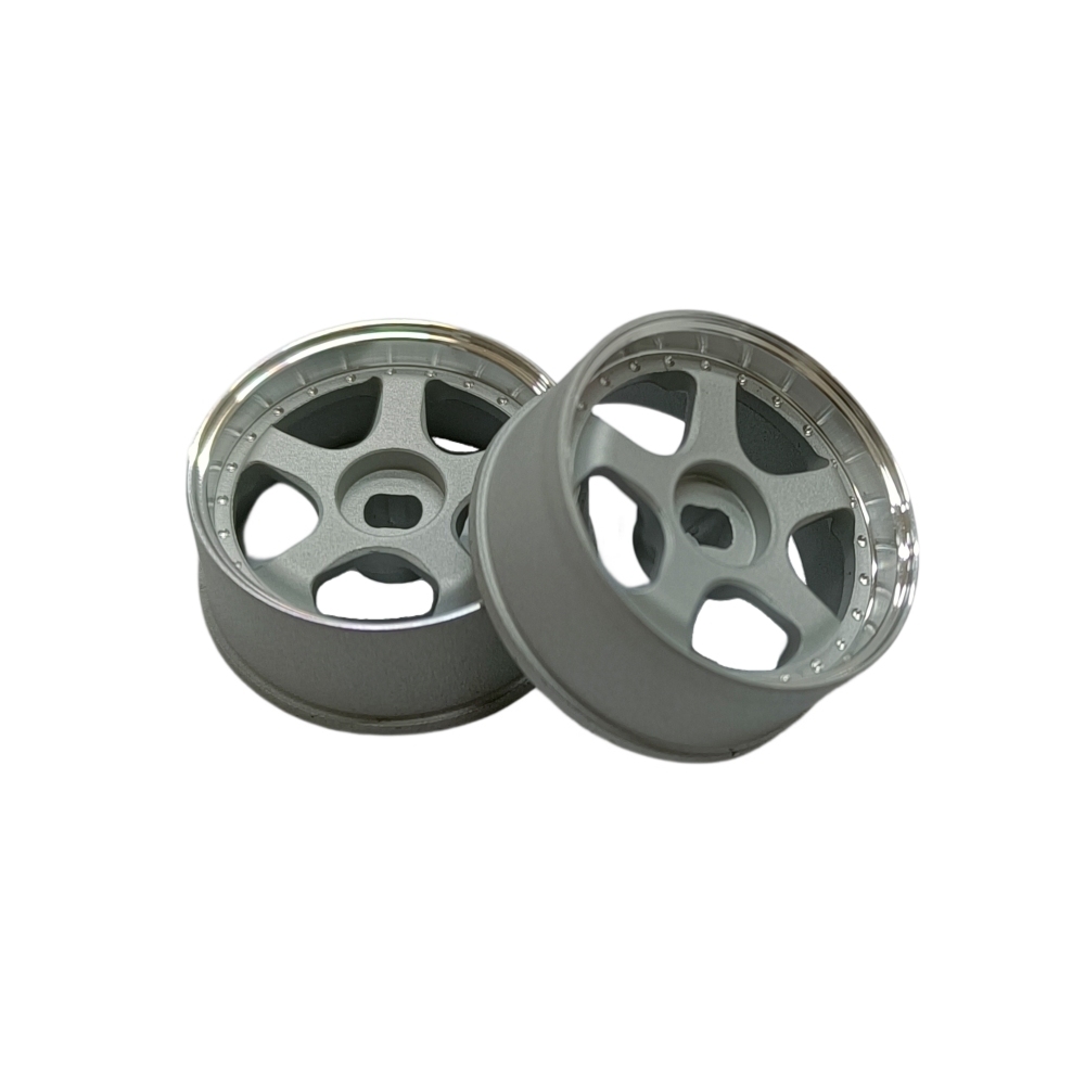 LS Studio LSD 1/27 CNC AWD Wheel (OD 20MM) Silver 2PCS