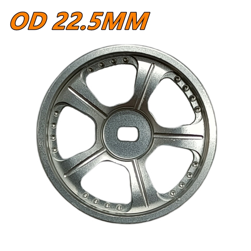 GT55racing 1/24 1/28 MINI-Z AWD CNC Metal Wheel Silvery (OD 22.5mm) 2pcs