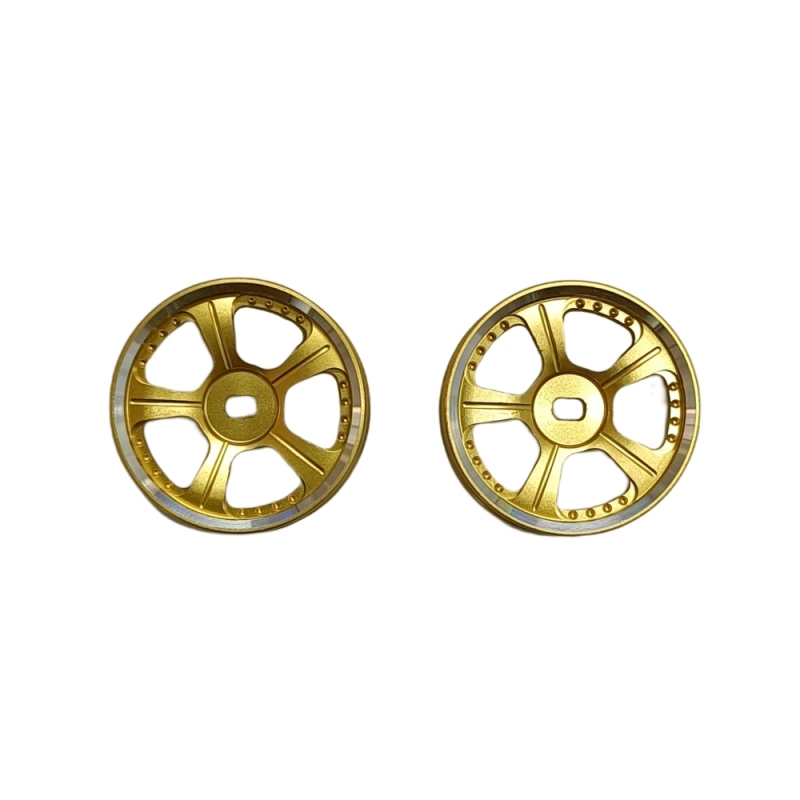 GT55racing 1/24 1/28 MINI-Z AWD CNC Metal Wheel Gold (OD 22.5mm) 2pcs
