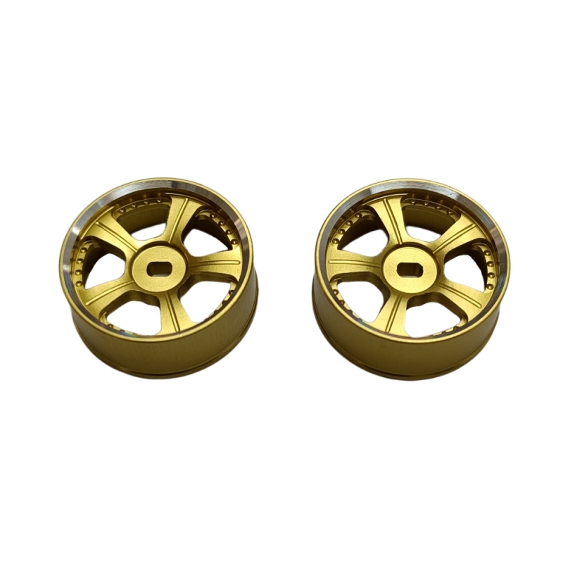 GT55racing 1/24 1/28 MINI-Z AWD CNC Metal Wheel Gold (OD 22.5mm) 2pcs
