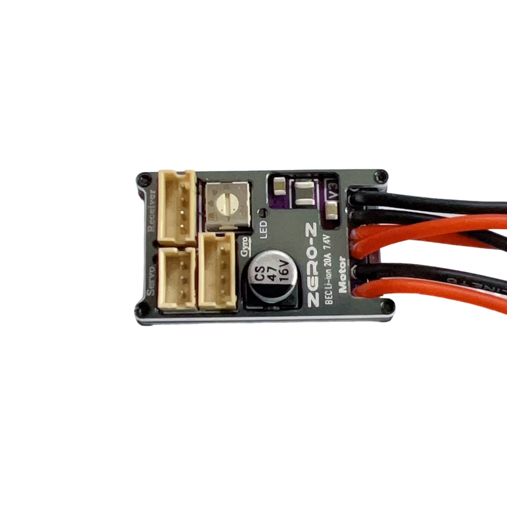 ZERO-Z Micro Brushed ESC With Gyro V2 20A 7.4V #Z-E-02-2S-V2