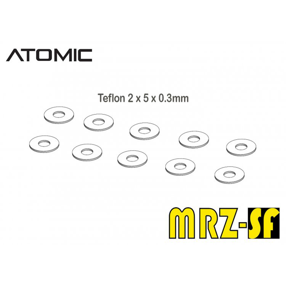 ATOMIC MRZ SF KNUCKE TEFLON SHIM 2*5*0.3 MM (10 PCS) MRZSF-05
