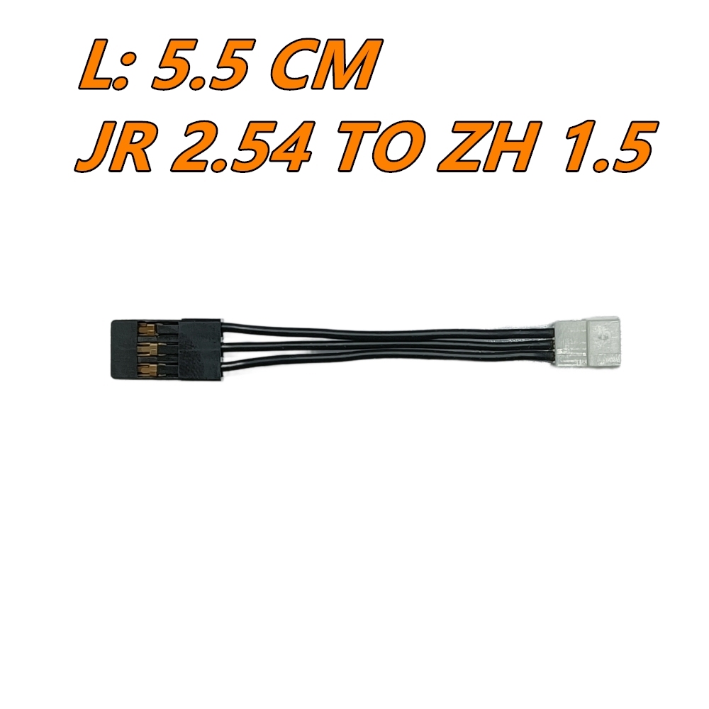 GT55Racing 3P JR 2.54 mm Plug To ZH 1.5 mm Butt Wire Length 5.5 cm GT-ZH-SH6
