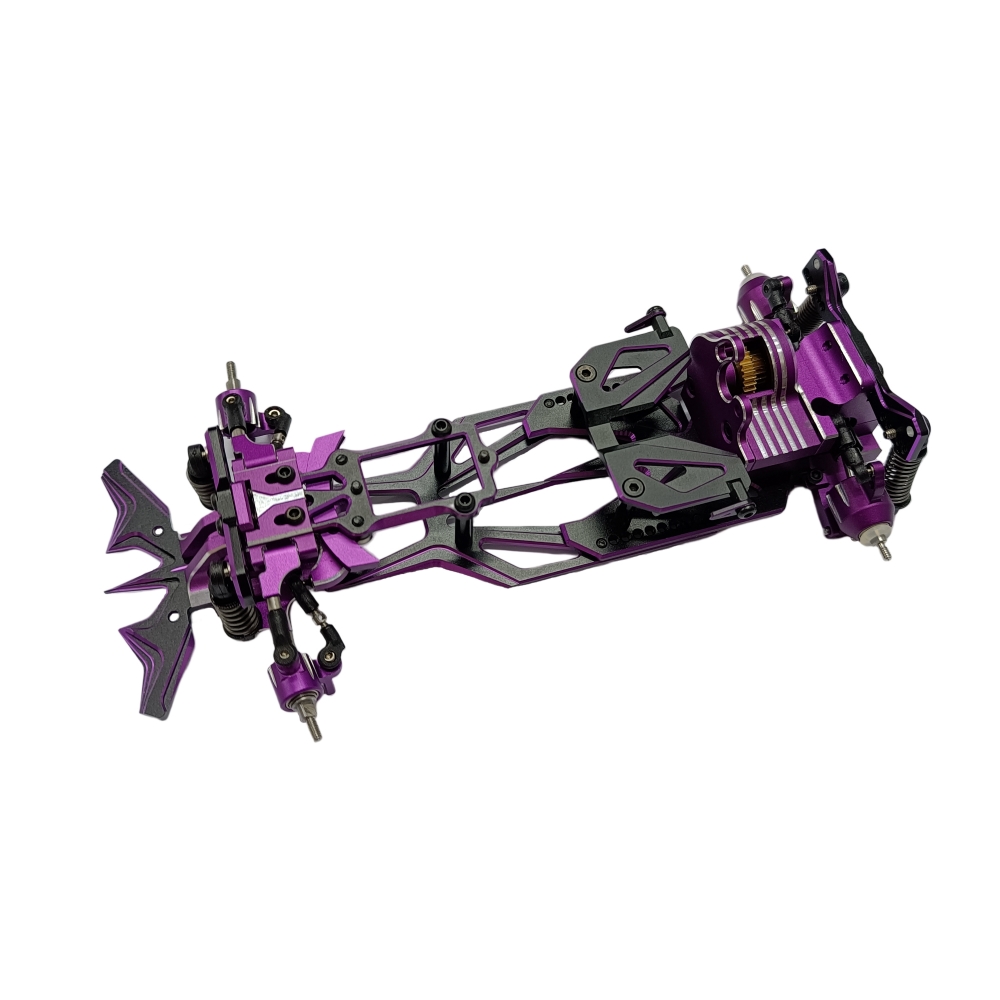 BM RACING 1/24 BMR-X PRO Purple Upgrade Metal Chassis RWD Drift Car KIT ...