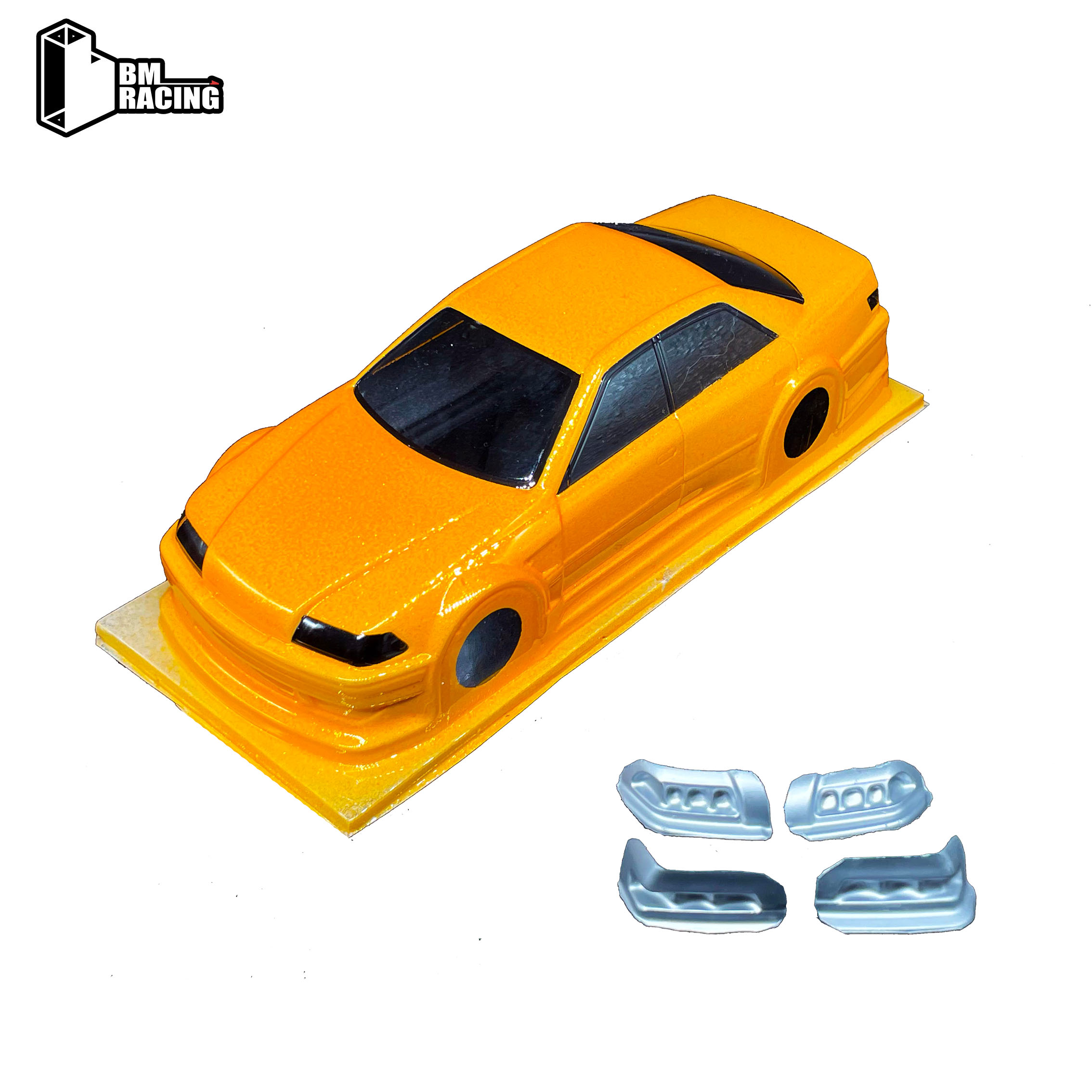 BM Racing 1/24 JZX Painted Body Shell (Glitter Orange) BM-B-JZXO